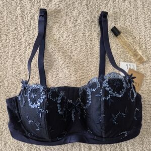 Chantelle Navy Blue Embroidered Bra